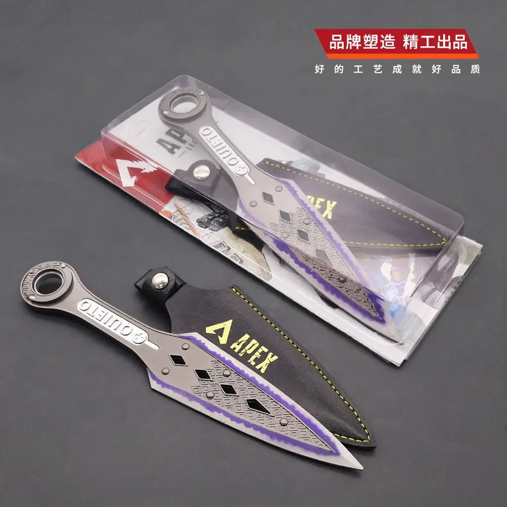 22cm Apex Legends Heirloom Wraith Weapon Rotatable Kunai Alloy Model with Holster Octane Samurai Cospaly Swords Safety Toys Boys