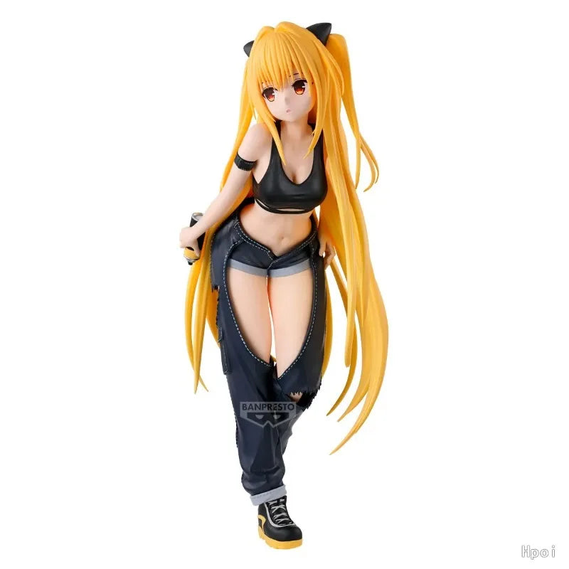 Original Genuine Bandai BANPRESTO Glitter & Glamours To Love-Ru Darkness Konjiki No Yami Street Ver 22cm Figure AS