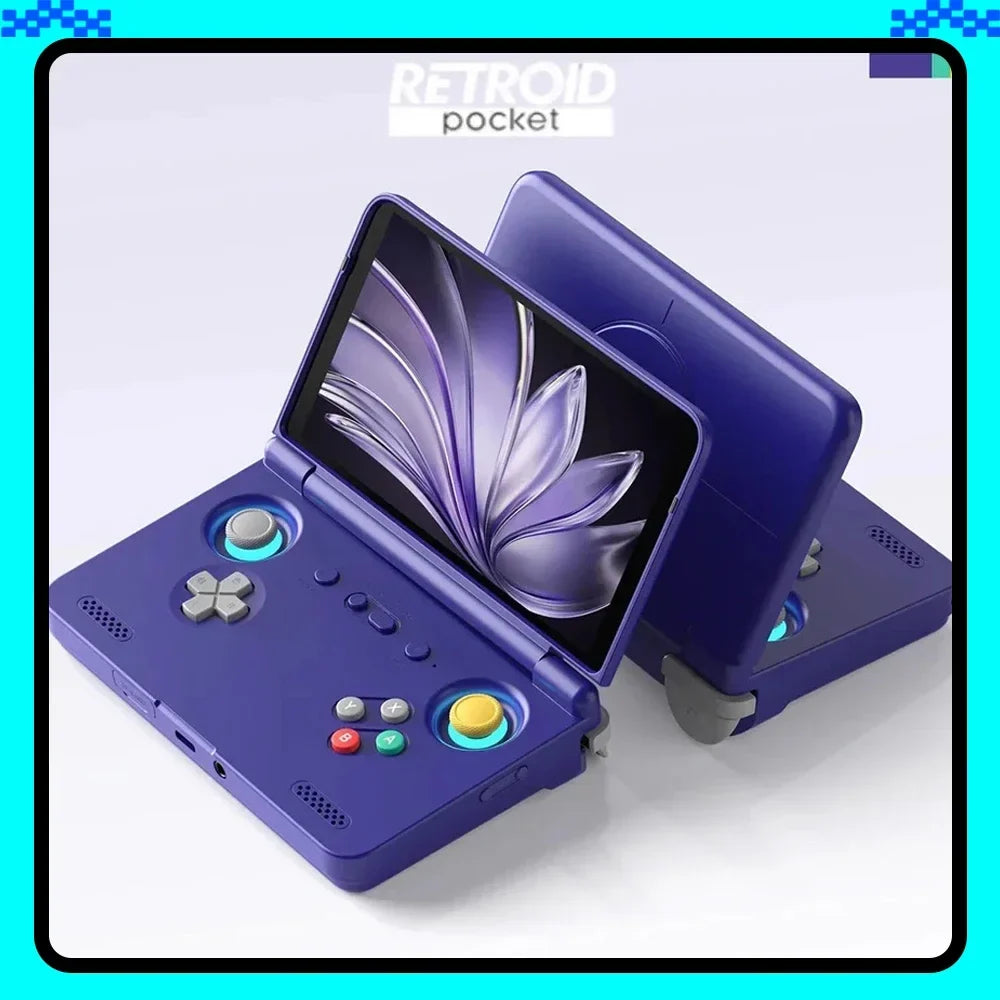 Retroid Pocket Flip2 Game Console 1080p Folding Game Console AMOLED 500Nits 5.5" Screen 5000mAh Handheld Game Machine Custom