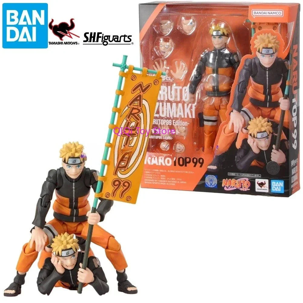 In Stock Bandai S.H.Figuarts Shf Top 99 Uzumaki NARUTOP99 Edition Action Figure Collectible Toy Gifts for Children