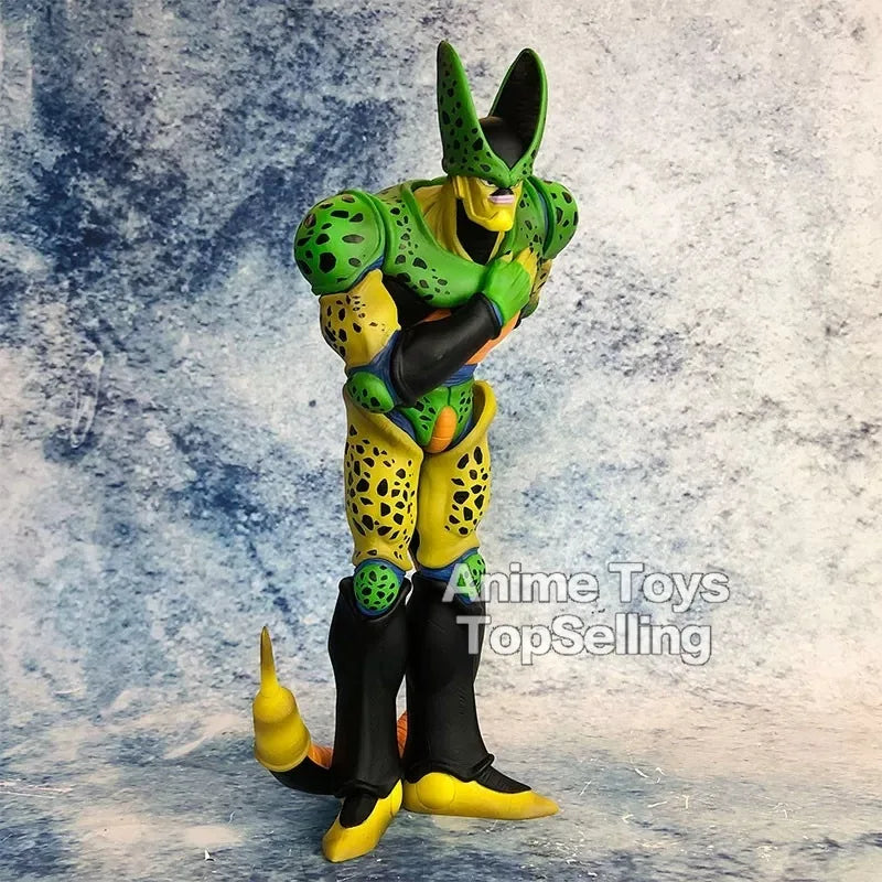 30cm/11.81in Anime Dragon Ball Z Figure Super Saiyan Second Form Cell Figure PVC Collectible Model Toys Gifts