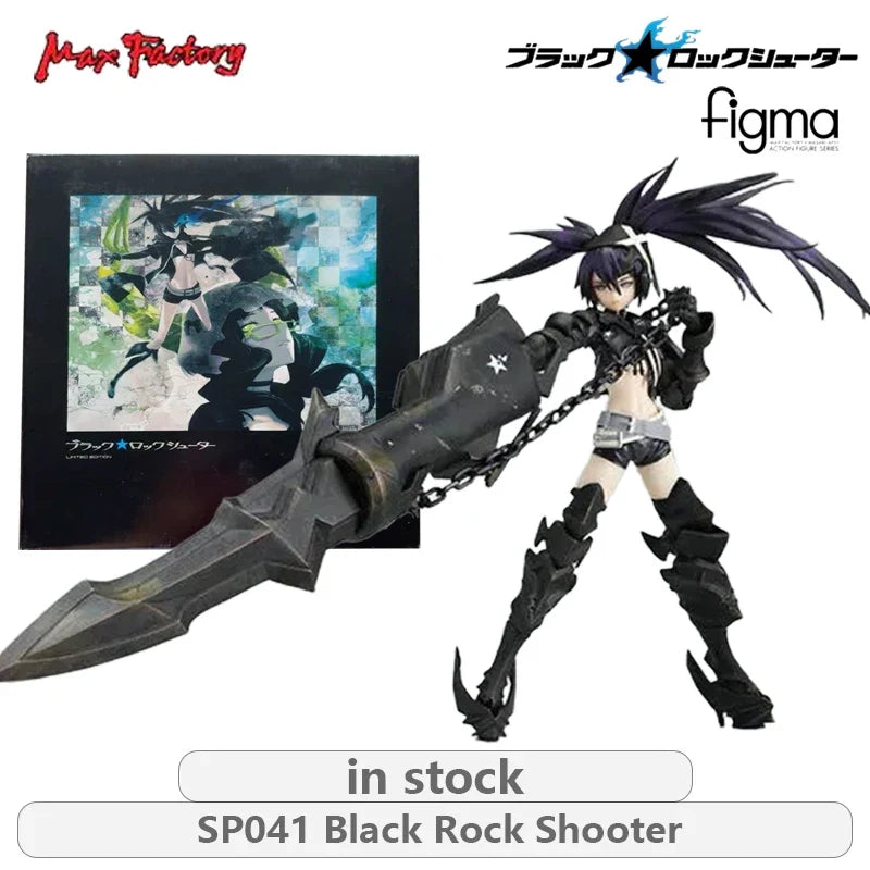 Max Factory Original FIGMA Black Rock Shooter  Series SP041 Black Rock Shooter\SP040 BRSB Anime Action Figure Model Toys