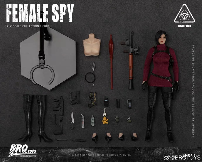 Original auf Lager Brotoys weibliche Spionin Ada Wang Lr011 Augenbewegliches Stoffkleid 1/12 Puppe Actionfigur Sammlerstück Geburtstagsgeschenk Spielzeug
