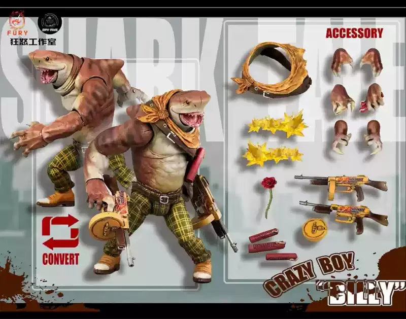 Fury Toys 1/12 Action Figure Abyssal Power Series Original Animal Model Shark Toy Arthur Billy Gypsy With Accessories Boy Gift