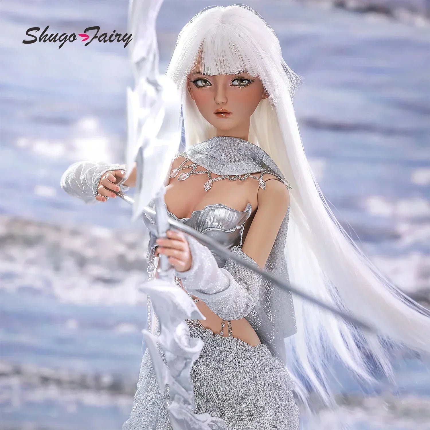 Bjd Doll 1/3 Yueru Gothic Sagittary Fullset Archer Art Figure Dolls Female Shugafairy Silver Resin Breast Cup 1/3 Bjd Clothes