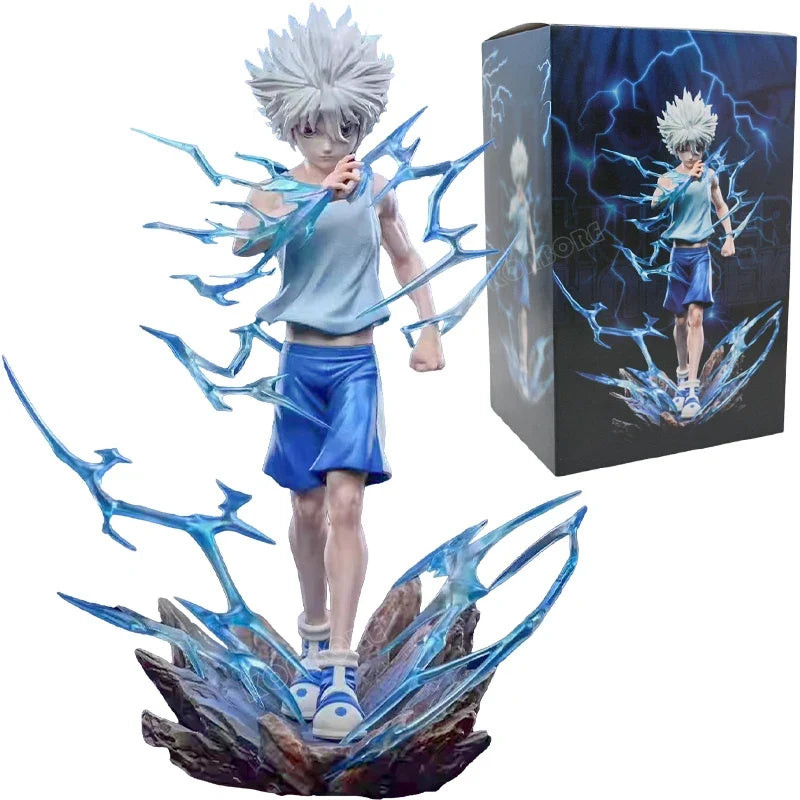 22cm Hunter x Hunter Anime Figure Killua Zoldyck Action Figure Gon Freecss/Hisoka/Alluka Zoldyck Figurine Model Doll Toys Gifts