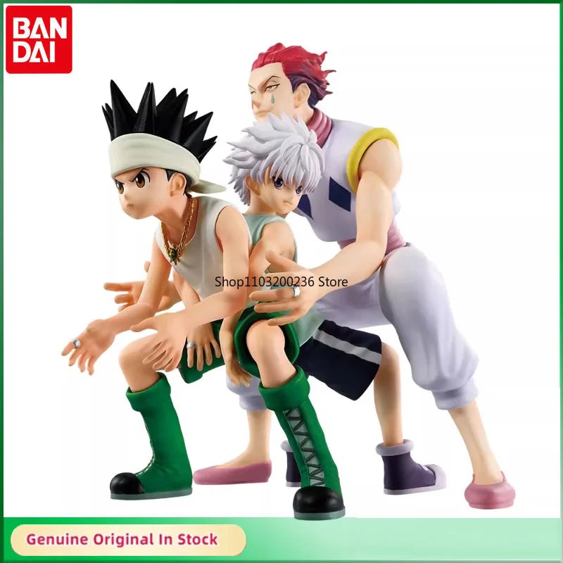 BANDAI Original Ichiban Kuji HUNTER×HUNTER GON&KILLUA&HYSKOA Figure Prize Action Figure Model Hobbies Collectible Ornaments