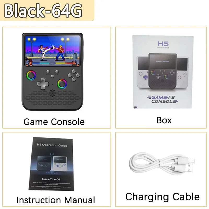 New Open-Source H5 Handheld Game Console With Dual Joystick 5-inch IPS High-Definition Large Screen PSP Mini Nostalgic Arcade