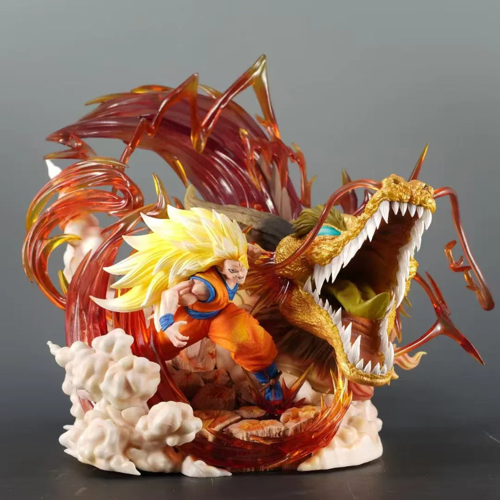 50cm Dragon Ball Dragon Fist Son Goku Anime Figures PVC Super Saiyan Can Glow Peripheral Collect Desktop Ornaments Gift Toys Kid