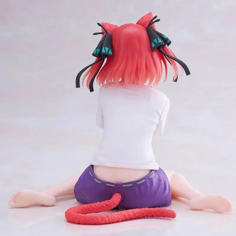 Five Equal Flower Wedding Bride Nakano Nino Cat Home Outfit Anime Figure Ornament Boy Gift