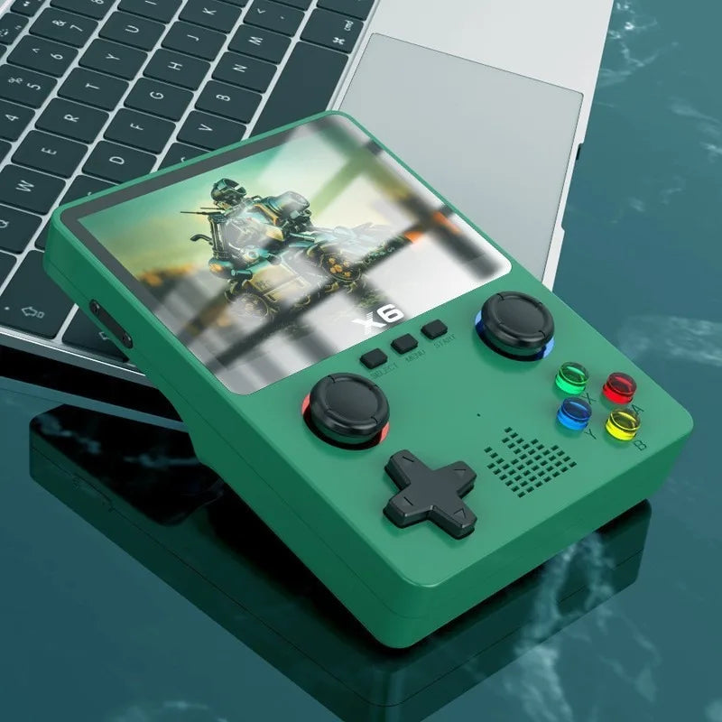 New X6 3.5Inch IPS Screen Handheld Game Player Dual Joystick 11 Simulators GBA Video Game Console for Kids Gifts