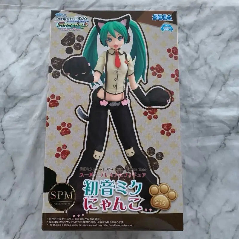 In Stock SEGA Hatsune Miku Project DIVA Arcade Future Tone SPM Hatsune Miku-Little Cat PVC 23CM Anime Action Figures Model Toy