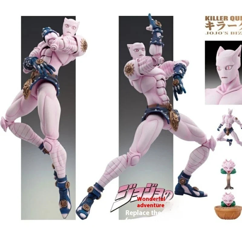Jojo'S Bizarre Adventure Jojo Kira Yoshikage Killerqueen Anime Action Figurines Fashion Desktop Ornament Boy Toy Surprise Gifts
