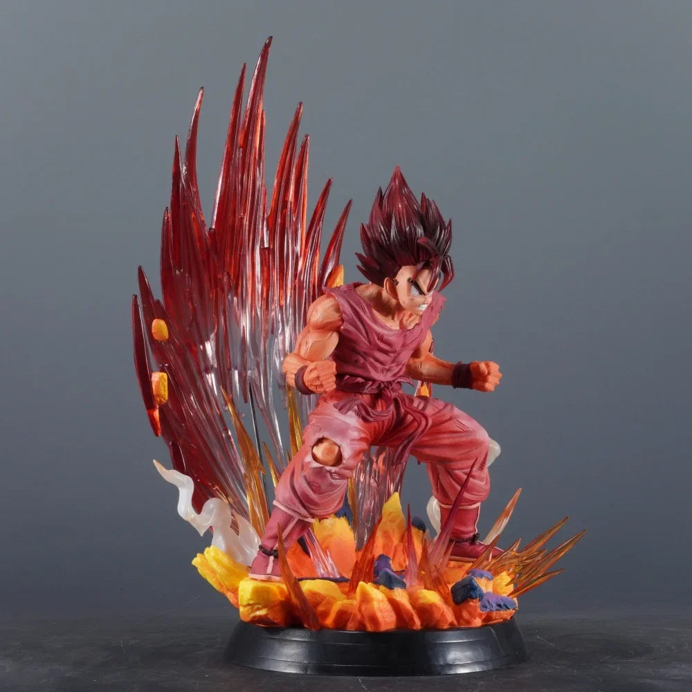 38cm/14.96in Anime Dragon Ball Figure Kaiouken Goku Action Figures Pvc Statue Desktop Ornamen Collection Model Toys Gifts