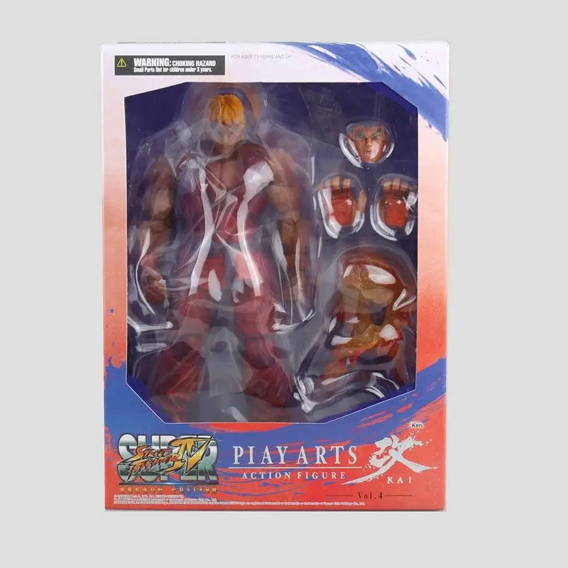 Play Arts Kai Street Fighter Ryu Ken Gouki Akuma Action Figure Anime Game Figurine Movable Model Toys Gifts 22cm 4 types Stock