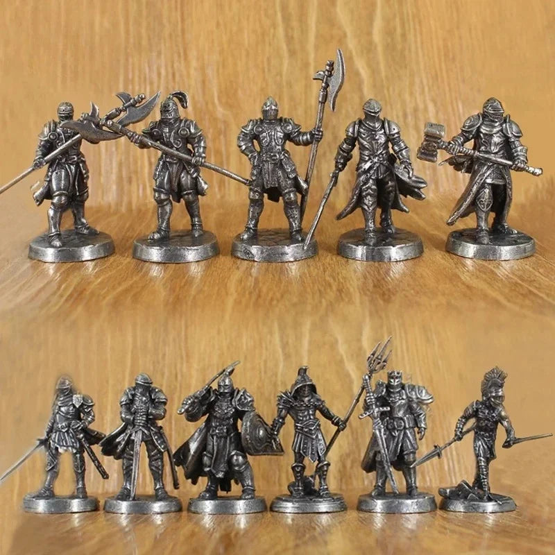 Brass knight statue, war legion soldier model, brass material, desktop decorations and collectibles, Christmas gifts
