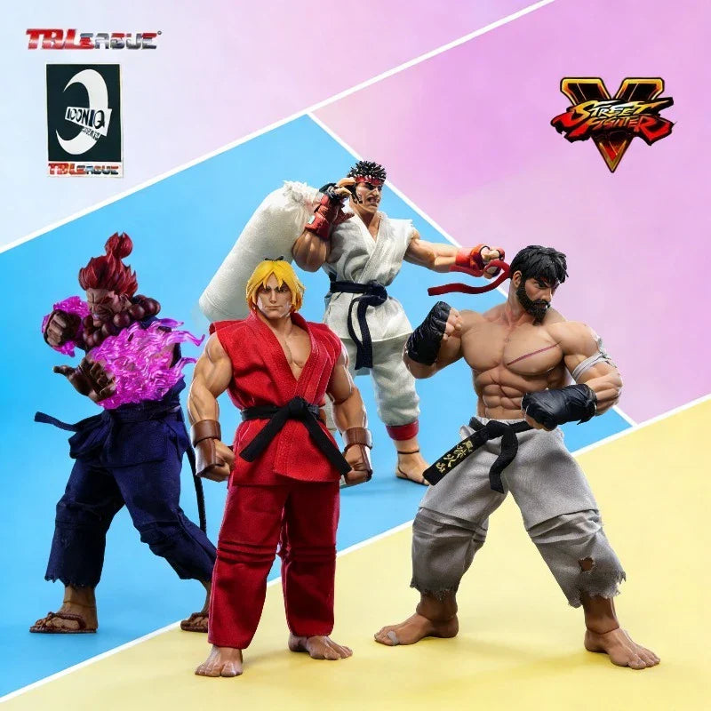 ICONIQ STUDIOS Street Fighter Actionfigur - Bewegliche Sammelfigur im Maßstab 1:6 für Jungen - Ryu Akuma Ken Battle Edition