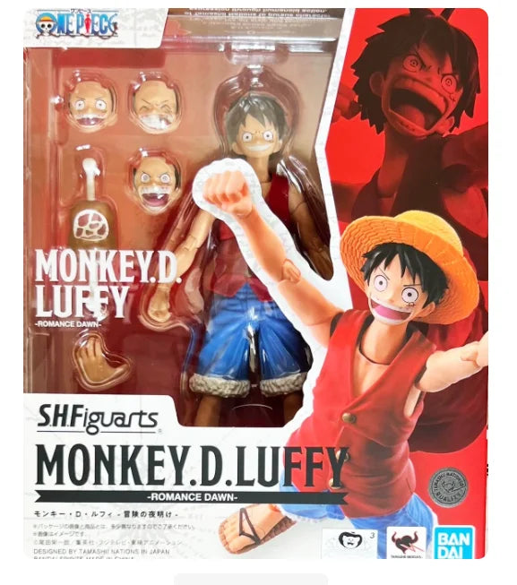 Bandai Original In Stock One Piece Shf Series Luffy Zoro Sanji Law Kaidou Yamato Nami Sabo Kidd Action Figure Pvc Model Toy Gift