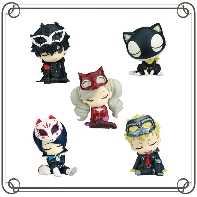 Amamiya Ren Morgana Shoulder on Shoulder Modeling Modeling Q-version Desktop Ornament Action Figure Model Toys
