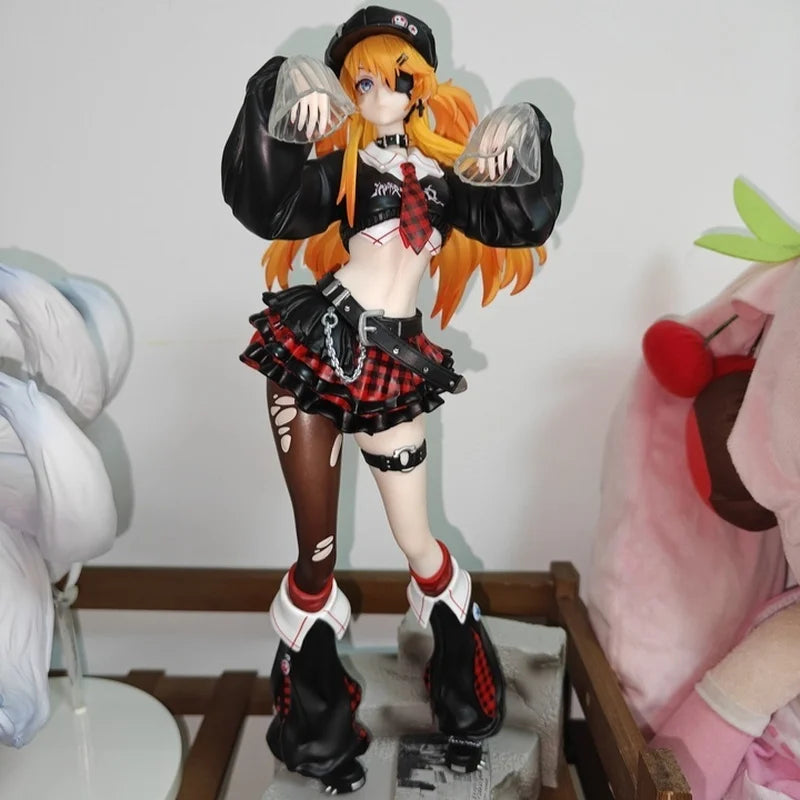 Rock Band Anime Figures Asuka Model 33cm Rock Style Decoration Beautiful Girl Model Statue Collectible Cute For Toys Kids Gifts