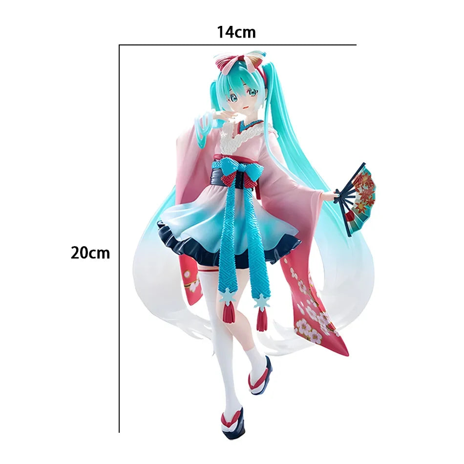Original Genuine Vocaloid Hatsune Miku Tenitol Tenitol Neo Tokyo Series Kimono 20cm Collections Model Figures Toys Gifts