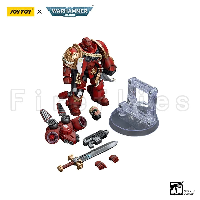 1/18 JOYTOY Action Figure 40K Blood Angels Captain With Jump Pack Re-issue Version Anime Model Toy