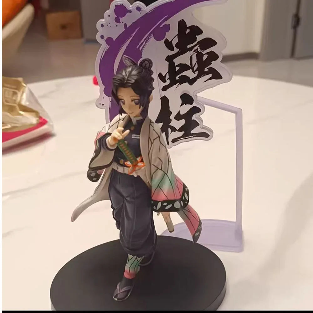 14CM Shinobu Kocho Figure Demon Slayer: Kimetsu No Yaiba Anime Cute Tabletop Decoration Model Toy Gift Collection Ornaments PVC