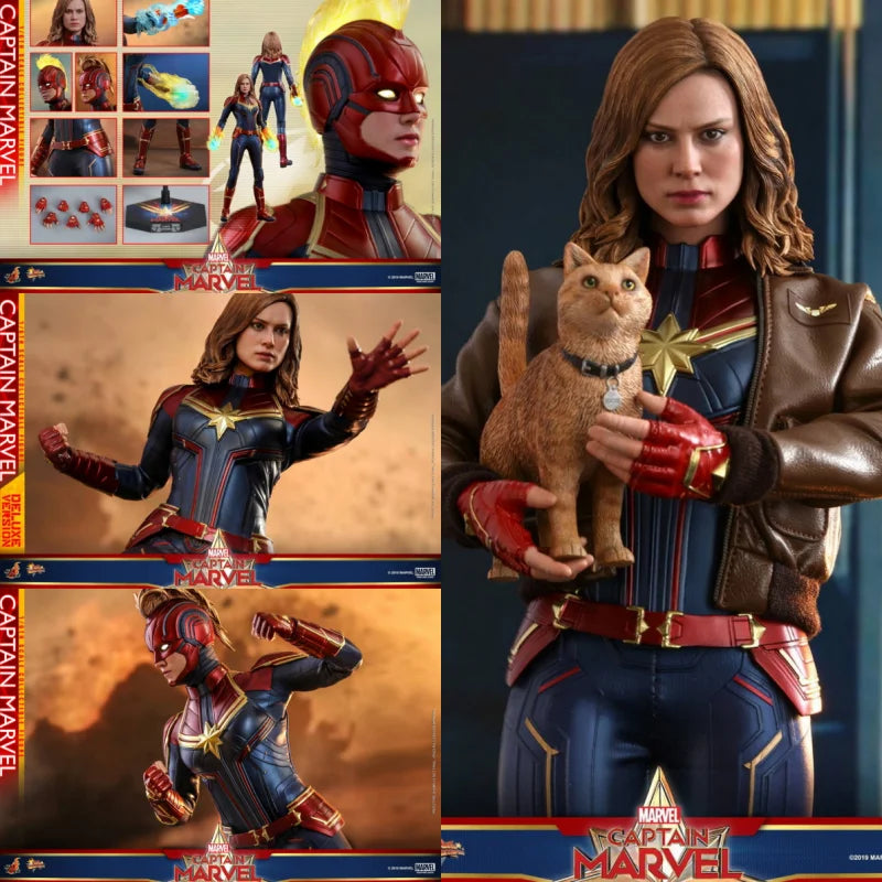 2025 Original Hot Toys Captain Marvel Actionfigur The Avengers 1/6 Ht MMS522 Anime Figur Deluxe Edition Modelle Spielzeugsammlung