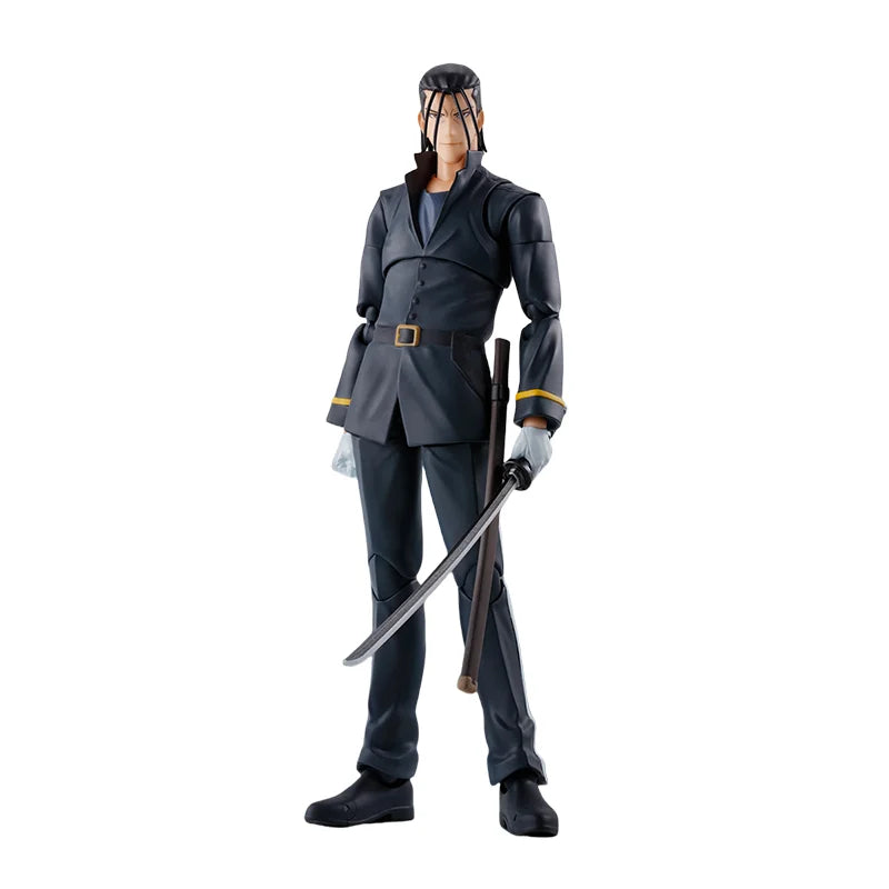 Spot Direct Delivery Bandai Original Rurouni Kenshin Anime Figure SHF Saitou Hajime Action Figure Toys for Children Gift