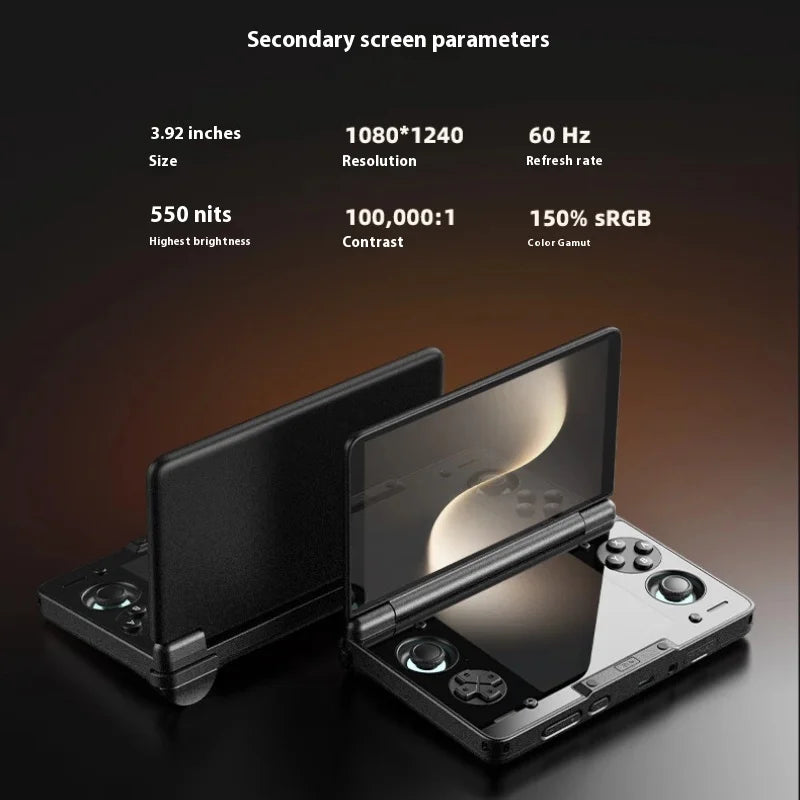 AYN Thor Dual Screen Flip Handheld Game Console 6" OLED 120 HZ 1080*1920 Screen SD 8Gen 2nd Version 16GB+1t Handheld Game Player