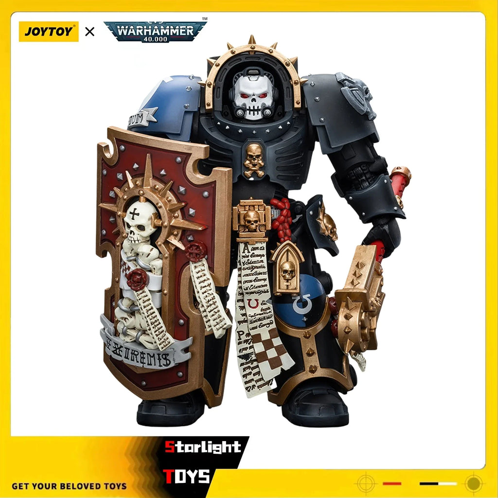 JOYTOY 1/18 Action Figure Warhammer 40K Ultramarines Chaplain in Terminator Armour Model Toy Doll