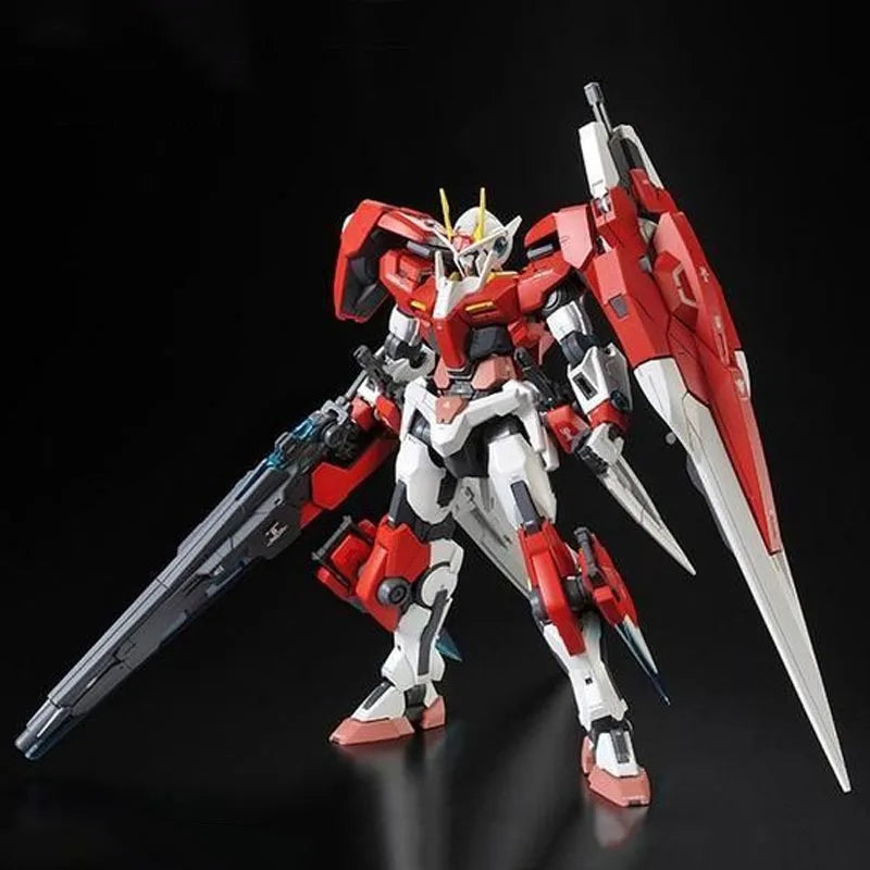 Bandai Original MG Gundam 00 Seven Sword Inspector GN-0000GNHW 1/100 Anime Action Figure Assembly Model Toys Gifts For Children
