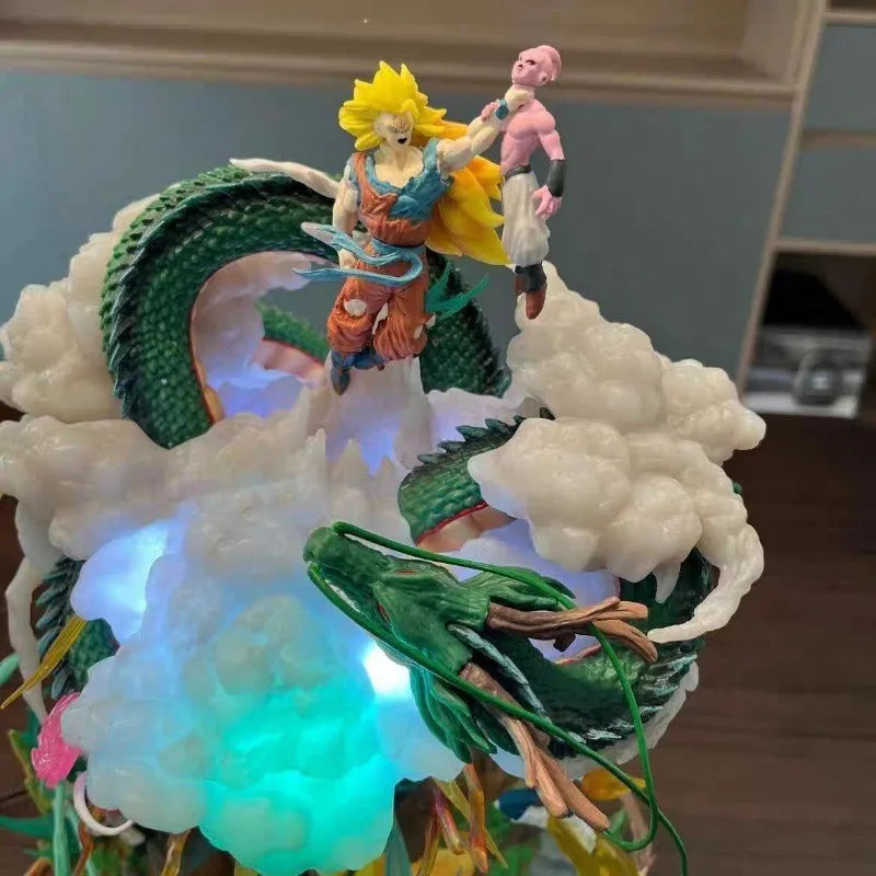 38cm Dragon Ball Figure Son Goku vs Vegeta IV Can glow Anime game model Desktop ornament decorations Holiday Gifts Children toys