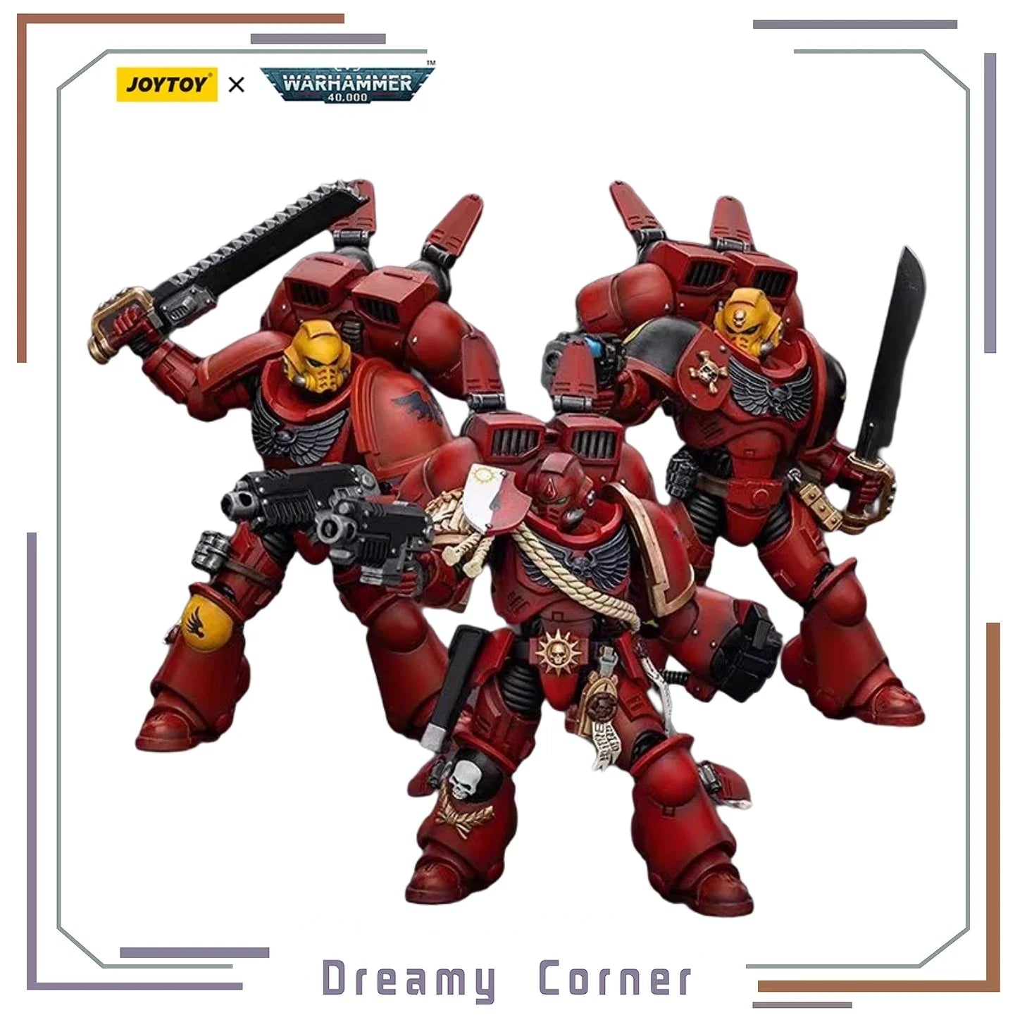 【In Stock 】JOYTOY Warhammer 40K Blood Angels 3PCS 1/18 Action Figures Toys
