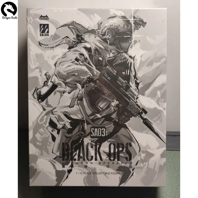 In Stock Original HASUKI SA03 1/12 Scale Black Action Series Snow Mountain Ghost 6inch Full Set Action Figure Model Toys