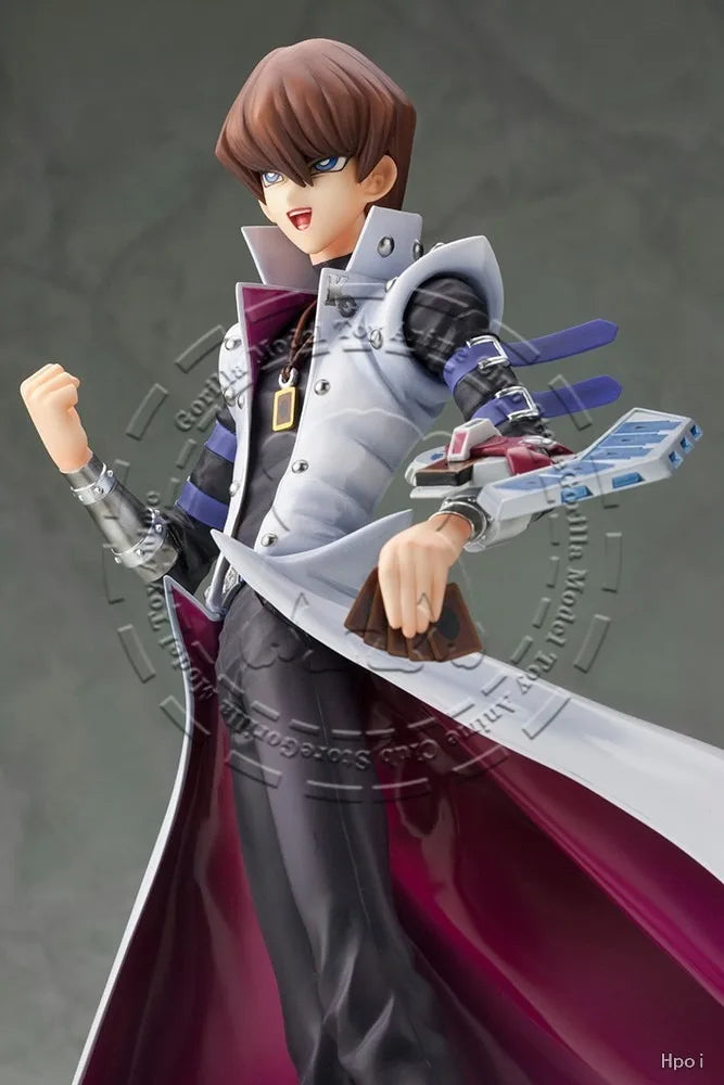 In Stock Original Genuine KOTOBUKIYA ARTFX J Yu-Gi-Oh! Seto Kaiba 275mm PVC Statue Blue-Eyes White Dragon Anime Figure Model