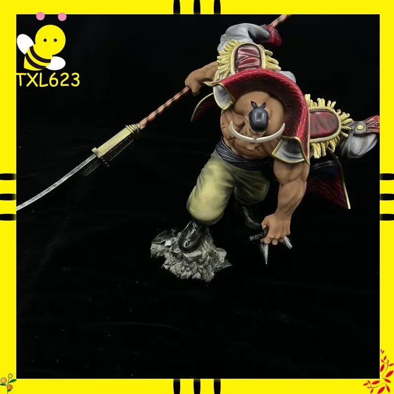 One Piece Whitebeard Edward Newgate Resin GK Figure - Luxury Anime Collectible Statue with Detailed Base Whole Body Sculpture