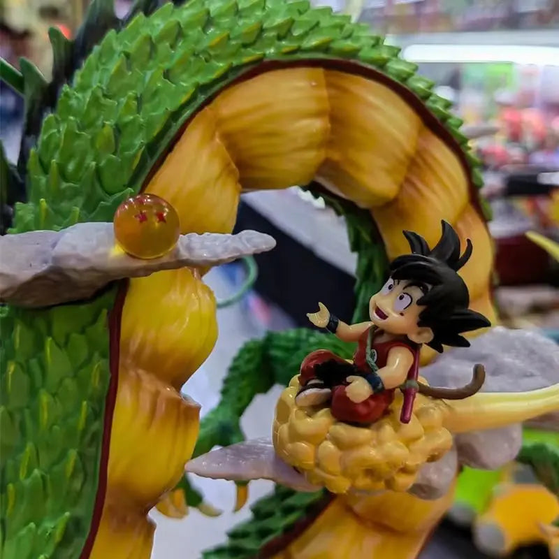 50cm Anime Dragon Ball Z Shenron Figure with Goku Figurine PVC Action Figures Shenlong DBZ Collection Desktop Display Gift Toy