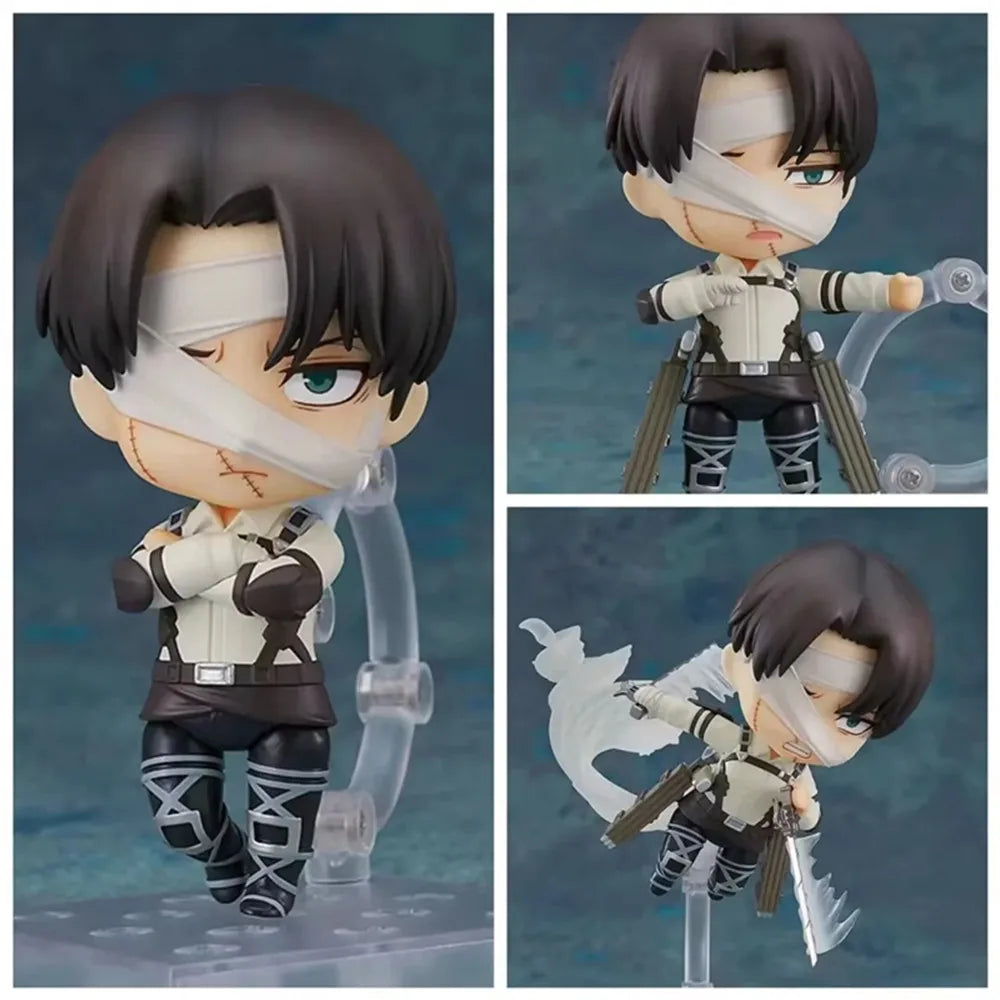 Levi Ackerman 390 417 Eren Jaeger 375 Mikasa Ackerman 365 Attack on Titan Action Figure PVC Toys Collection Doll Anime Cartoon