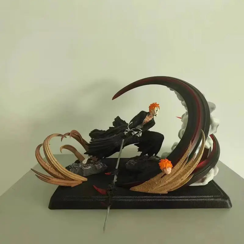 25cm Bleach Kurosaki Ichigo Slashing Pose Anime Figures Premium Gk Statue Desktop Decoration Ornament Boy Collectible Ideal Gift