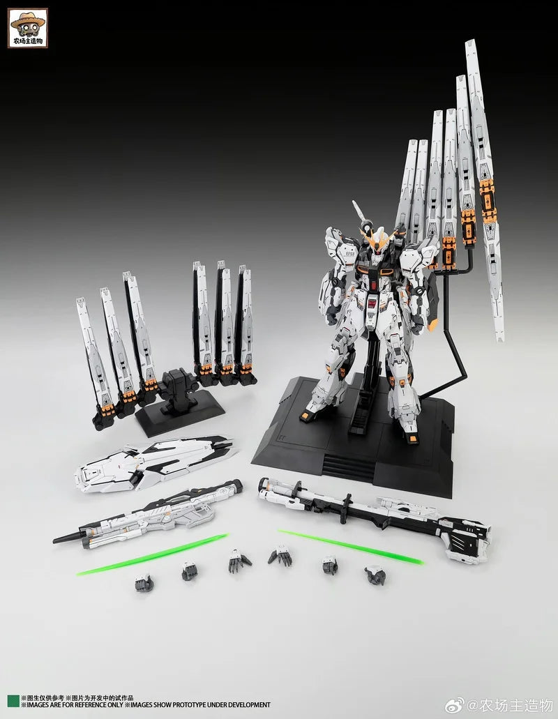 24cm NCZZW Model RX-93 Nu Fighter Action Figure CMM GK Style 1/100 Scale Assembly Model Kit Anime Figurine UC Birthday Gift