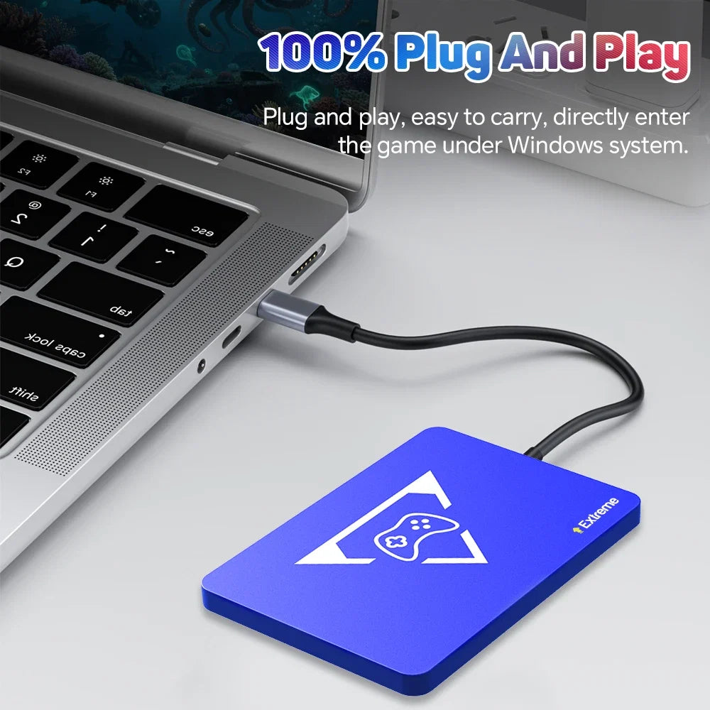 2TB Gaming Emulation Hard Drive With 20000 Retro/PC Games Launchbox Retrobat Playnite Gaming HDD For PS4/PS3/Switch/WIIU/N64/PS5