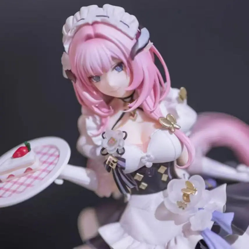 Alierxia Pink Sweetheart Maid Figure Collectible PVC Toy 240mm High Static Model for Birthday Gifts Coffee Serving Tray