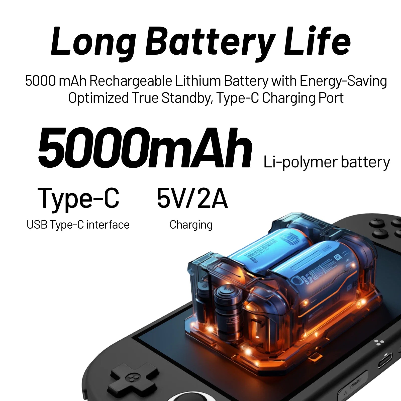 BOYHOM Trimui Smart Pro S TG5050 Handheld Game Console - Best for N64/PSP, Octa-core 2.0GHz, 4.96" IPS Display, 5000mAh Battery