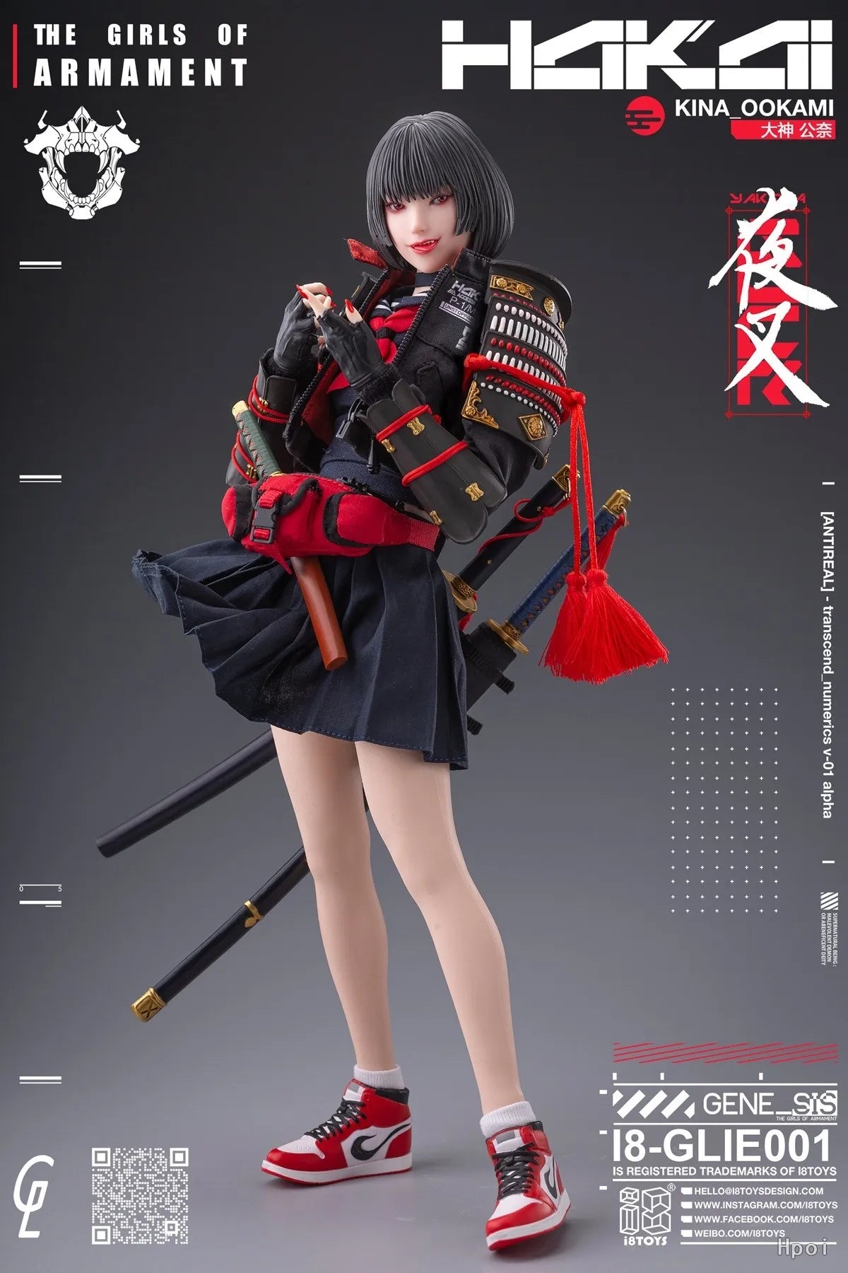 【Original】i8TOYS I8-GLIE001 The Girls of Armament The First Shot "Yasha" KINA-OOKAMI 1/6 Action Figure Model Toy