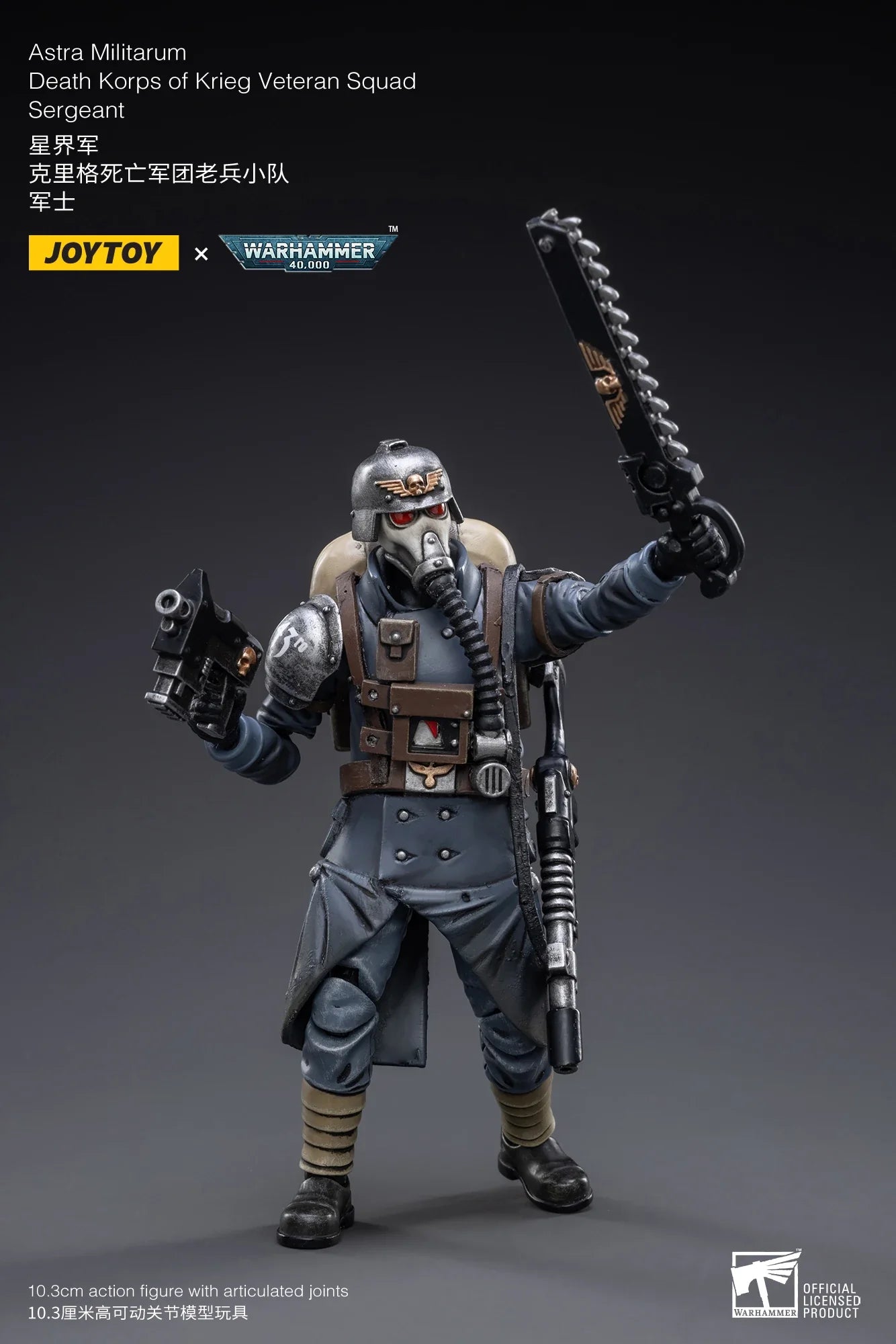 JOYTOY Warhammer 40K 1/18 Scale Astra Militarum Death Korps of Krieg Veteran Squad Action Figure Model Toys For Collection