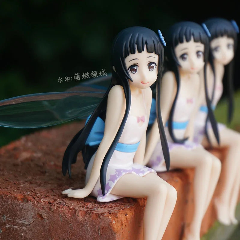 12cm Sword Art Online Yui Elf Sitting Position Anime Figure Model Statue Boys Collection Desktop Decoration Ornament Toys Gifts