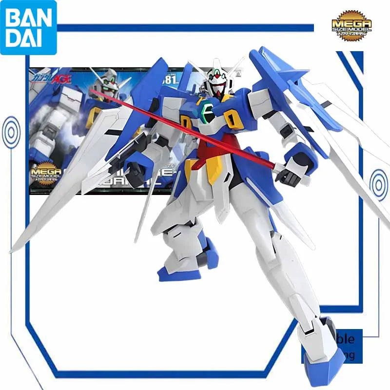 Bandai Original MODEL KIT MEGA 1/48 GUNDAM AG-1&AGE-2 Action Figure Model Toys Gifts For boys Collectibl Foam box sends