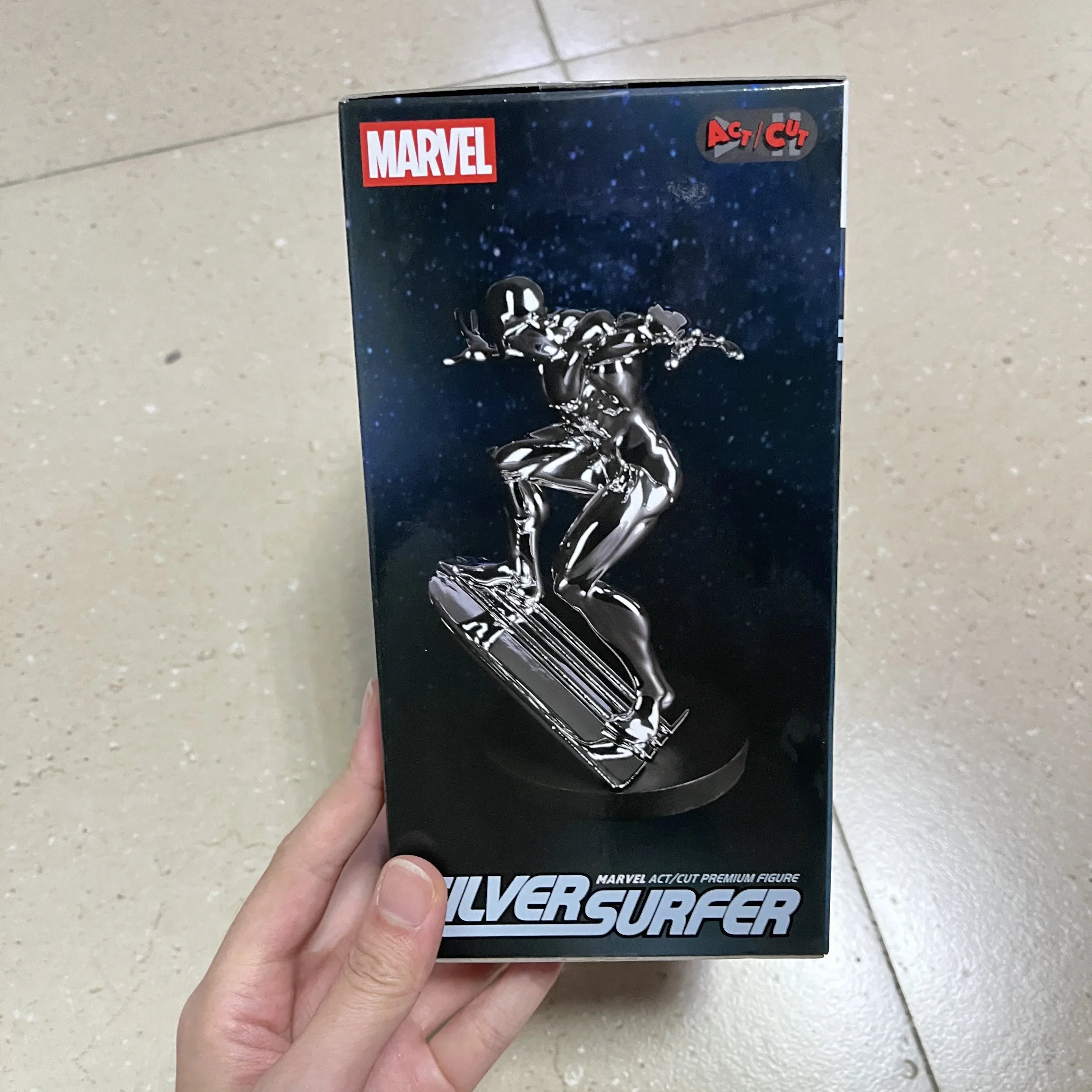 Original SEGA Marvel Fantastic Four Silver Surfer ACT CUT Action Figure Toys PVC Model Collection Anime Figurine Doll