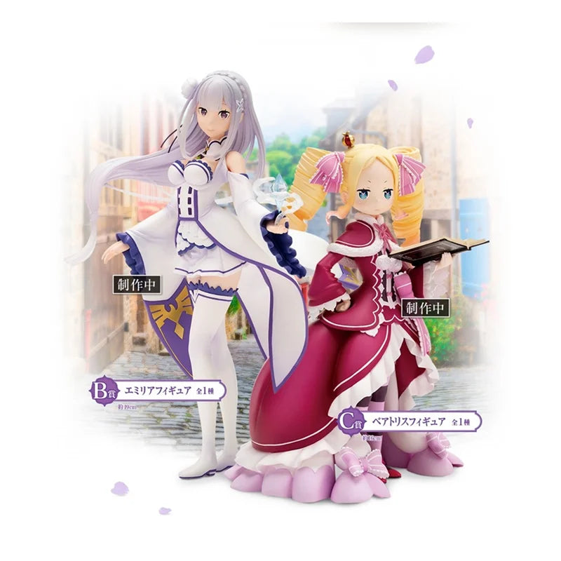 BANDAI Ichiban Kuji Re:Life in A Different World From Zero Emilia Beatrice Figure Prize Action Figure Model Desktop Decoration